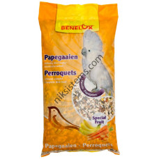 Висококачествена храна за средни и големи Папагали с плодове 3 кг. - Benelux mixture for parrots with fruit